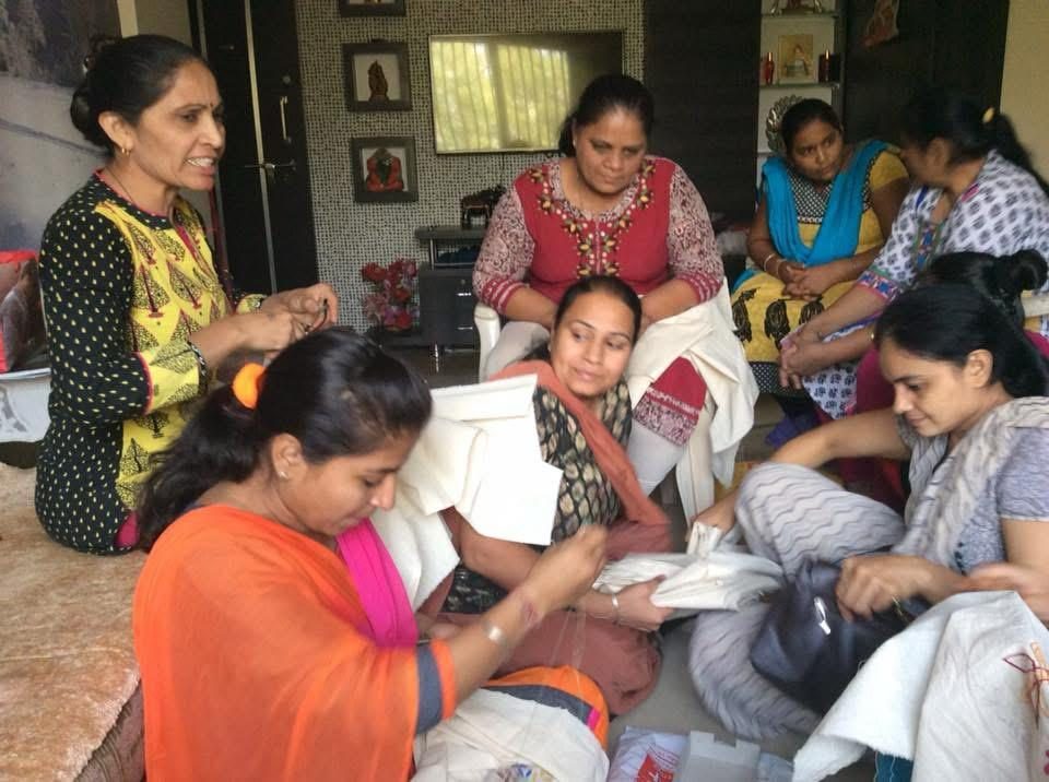 Embroidery and stitching session