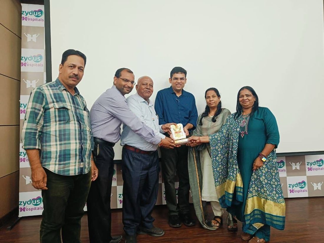 Felicitation with our healthcare partner, Zydus Hospitals
