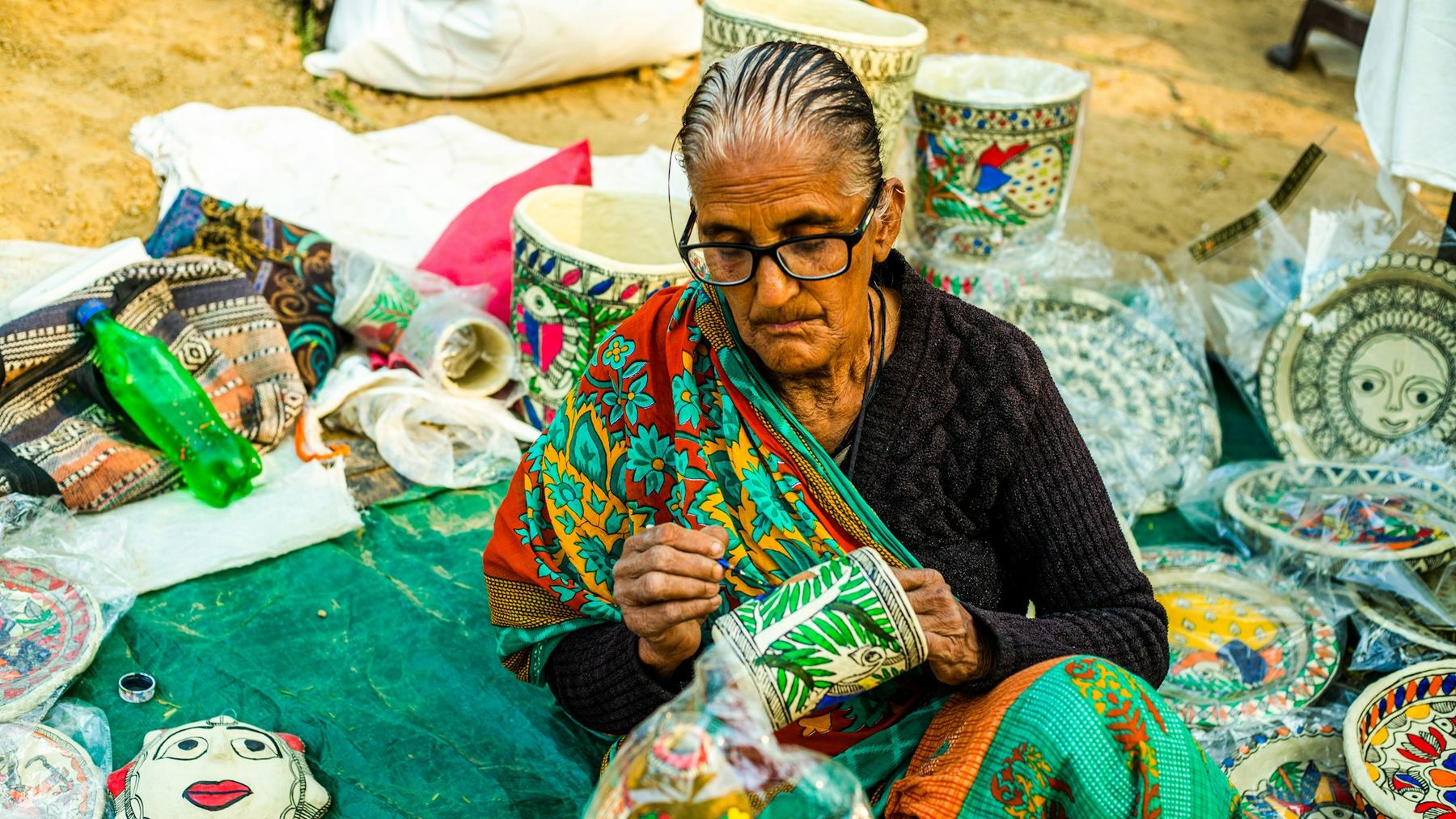 Entrepreneur stall at a city exhibition